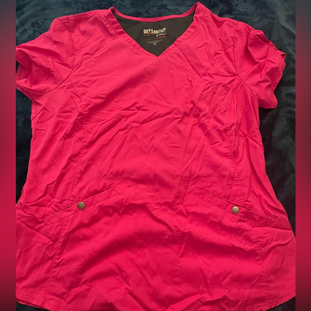 Grays anatomy XL pink scrub shirt